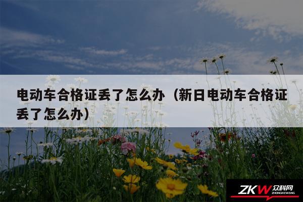 电动车合格证丢了怎么办以及新日电动车合格证丢了怎么办