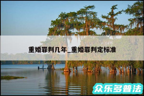 重婚罪判几年_重婚罪判定标准