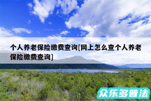 个人养老保险缴费查询及网上怎么查个人养老保险缴费查询