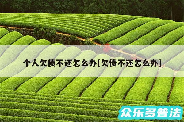 个人欠债不还怎么办及欠债不还怎么办