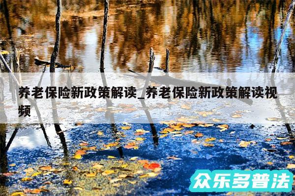 养老保险新政策解读_养老保险新政策解读视频