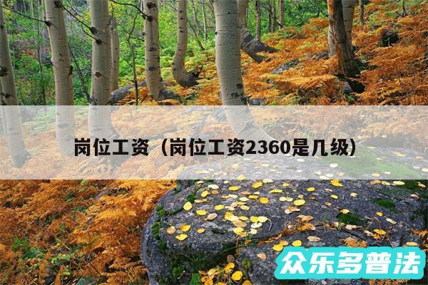 岗位工资以及岗位工资2360是几级