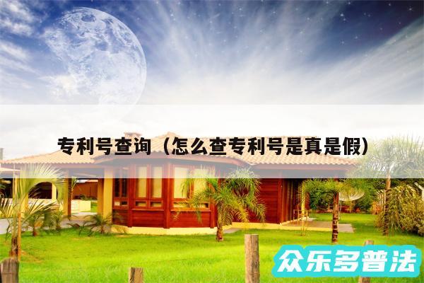 专利号查询以及怎么查专利号是真是假
