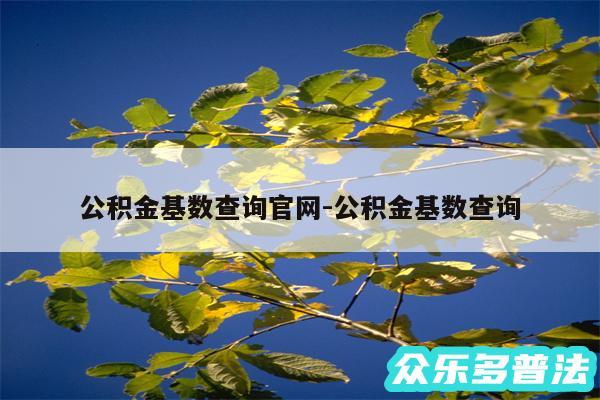 公积金基数查询官网-公积金基数查询