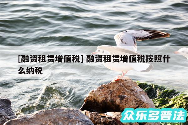 及融资租赁增值税 融资租赁增值税按照什么纳税