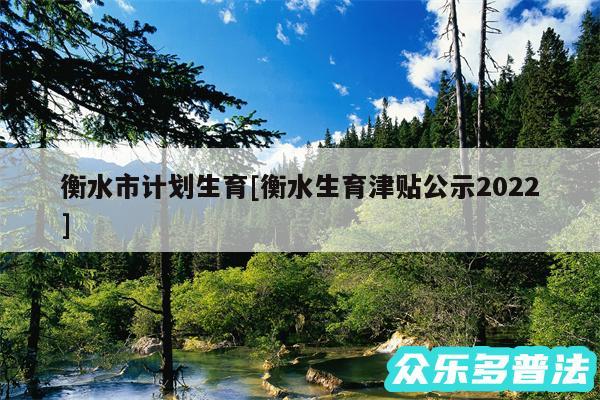衡水市计划生育及衡水生育津贴公示2024