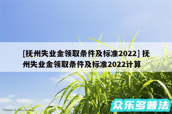及抚州失业金领取条件及标准2024 抚州失业金领取条件及标准2024计算
