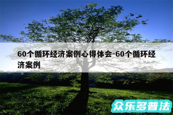 60个循环经济案例心得体会-60个循环经济案例