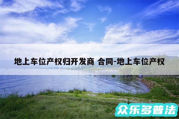 地上车位产权归开发商 合同-地上车位产权