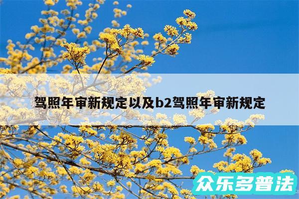 驾照年审新规定以及b2驾照年审新规定