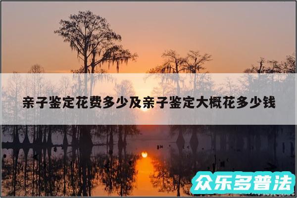 亲子鉴定花费多少及亲子鉴定大概花多少钱