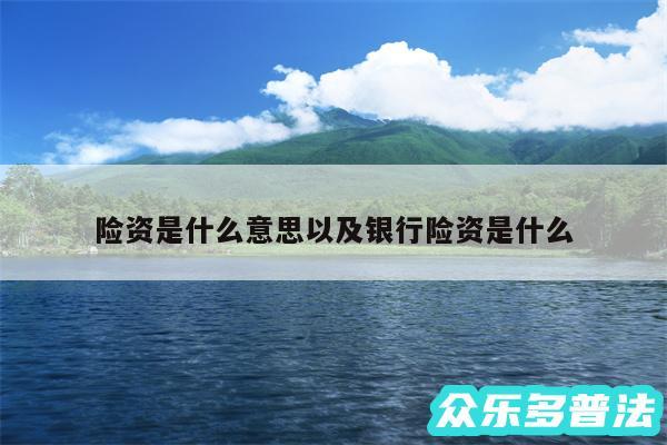 险资是什么意思以及银行险资是什么
