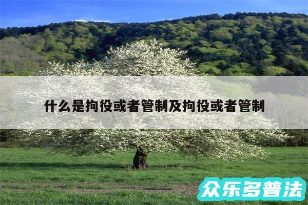 什么是拘役或者管制及拘役或者管制