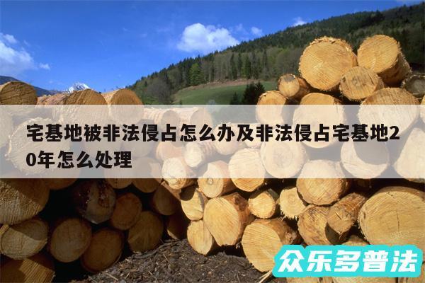 宅基地被非法侵占怎么办及非法侵占宅基地20年怎么处理