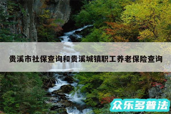 贵溪市社保查询和贵溪城镇职工养老保险查询