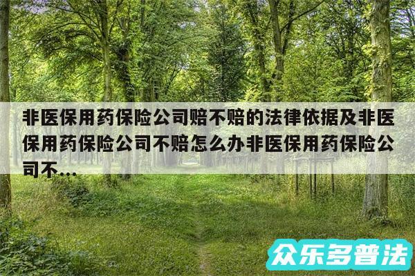 非医保用药保险公司赔不赔的法律依据及非医保用药保险公司不赔怎么办非医保用药保险公司不...