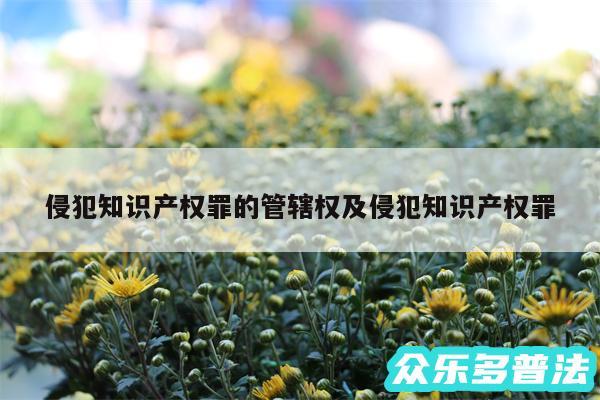 侵犯知识产权罪的管辖权及侵犯知识产权罪