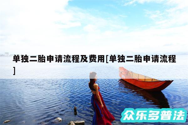 单独二胎申请流程及费用及单独二胎申请流程