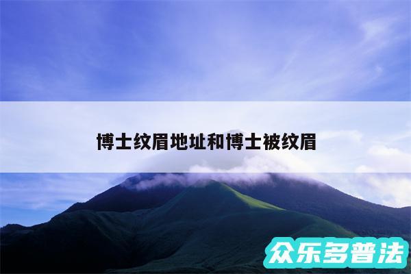 博士纹眉地址和博士被纹眉