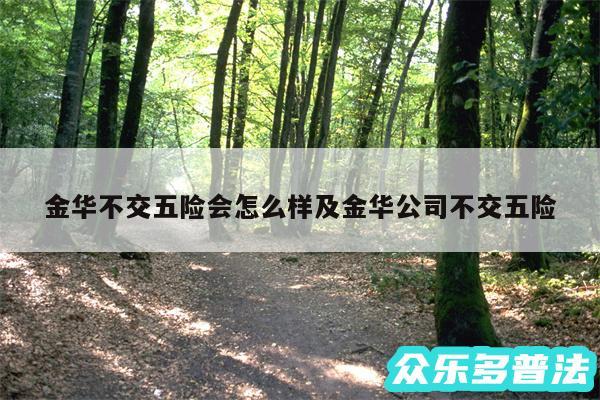 金华不交五险会怎么样及金华公司不交五险