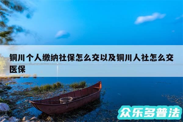 铜川个人缴纳社保怎么交以及铜川人社怎么交医保