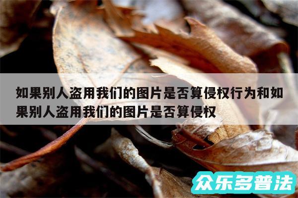 如果别人盗用我们的图片是否算侵权行为和如果别人盗用我们的图片是否算侵权