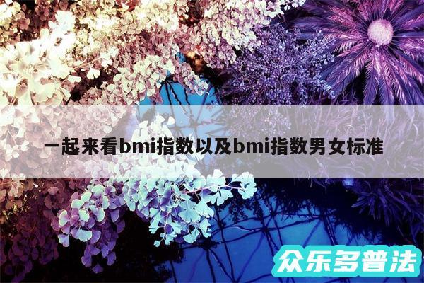 一起来看bmi指数以及bmi指数男女标准
