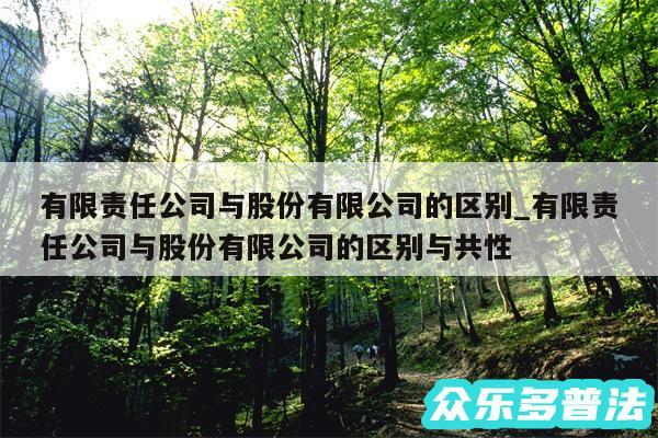 有限责任公司与股份有限公司的区别_有限责任公司与股份有限公司的区别与共性