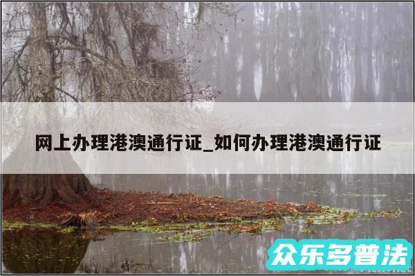 网上办理港澳通行证_如何办理港澳通行证