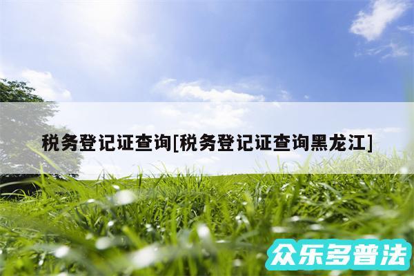 税务登记证查询及税务登记证查询黑龙江
