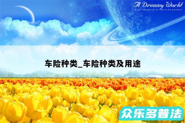 车险种类_车险种类及用途